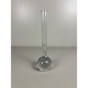 Vintage Kosta Boda Controlled Bubble Blown Glass Bud Vase 9.5" Tall Sweden